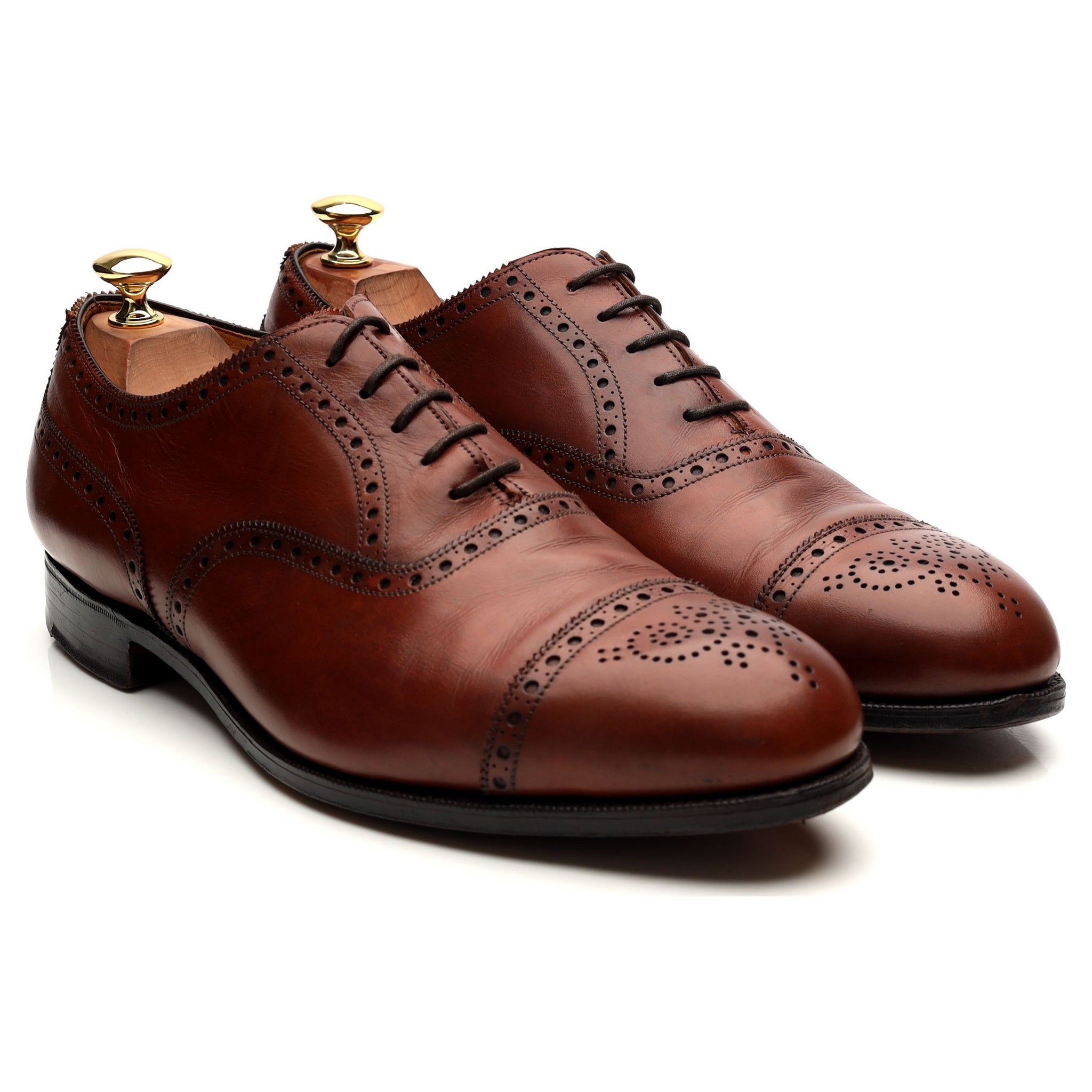 Edward Green Cadogan oxford cuir marron UK 9.5