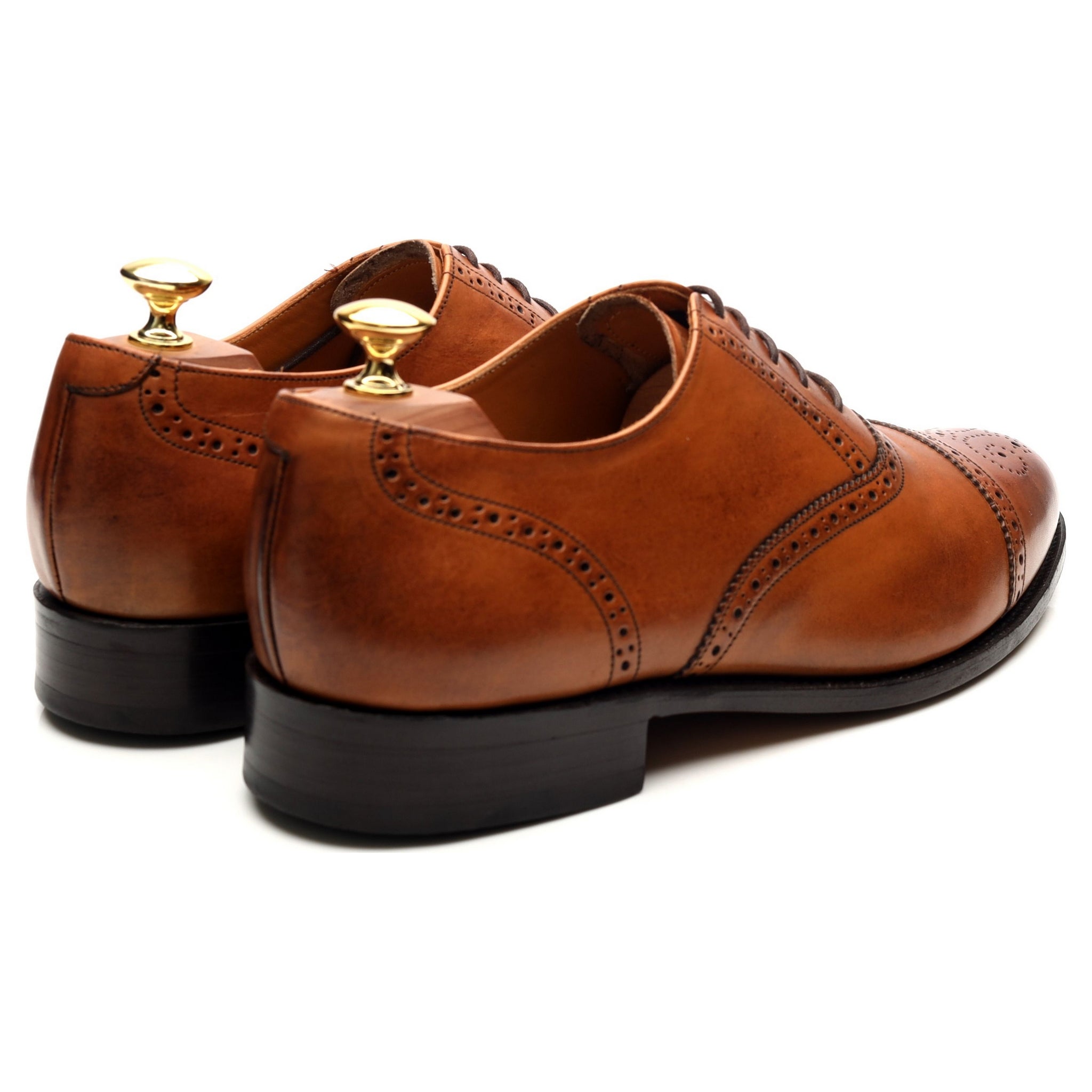 Barker Wallace oxford semi-brogue cuir marron UK 8