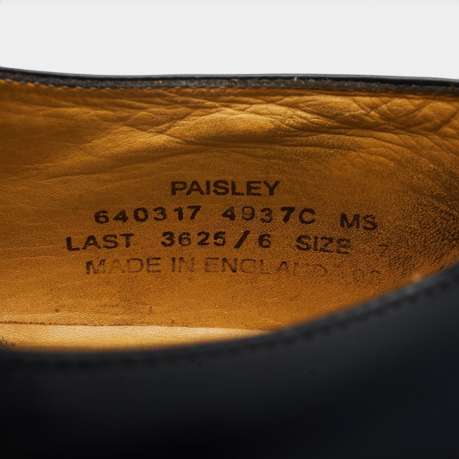 Loake Paisley Monk cuir noir pointure UK 7