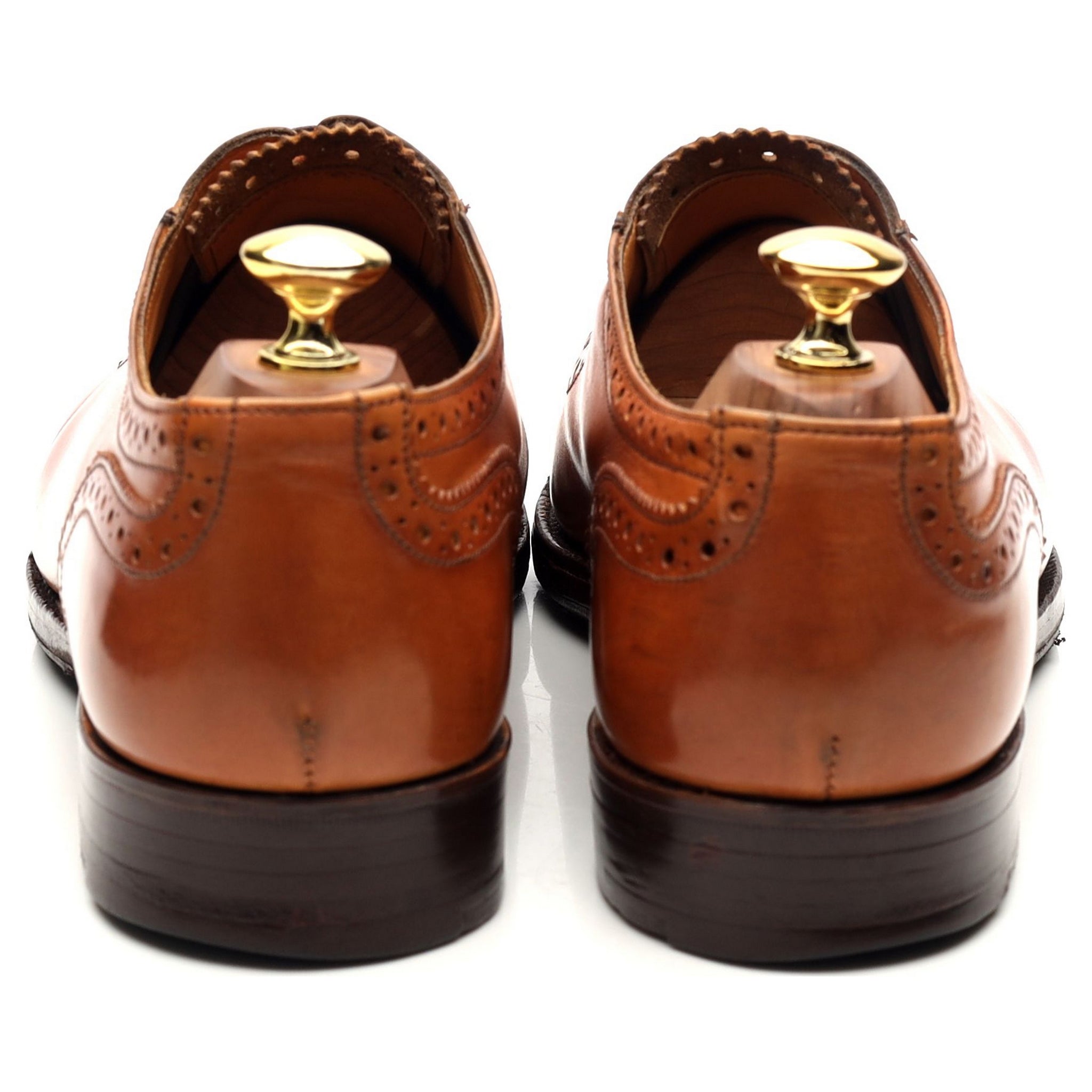 Tricker's Belgrave oxford cuir camel 8 semi-brogue
