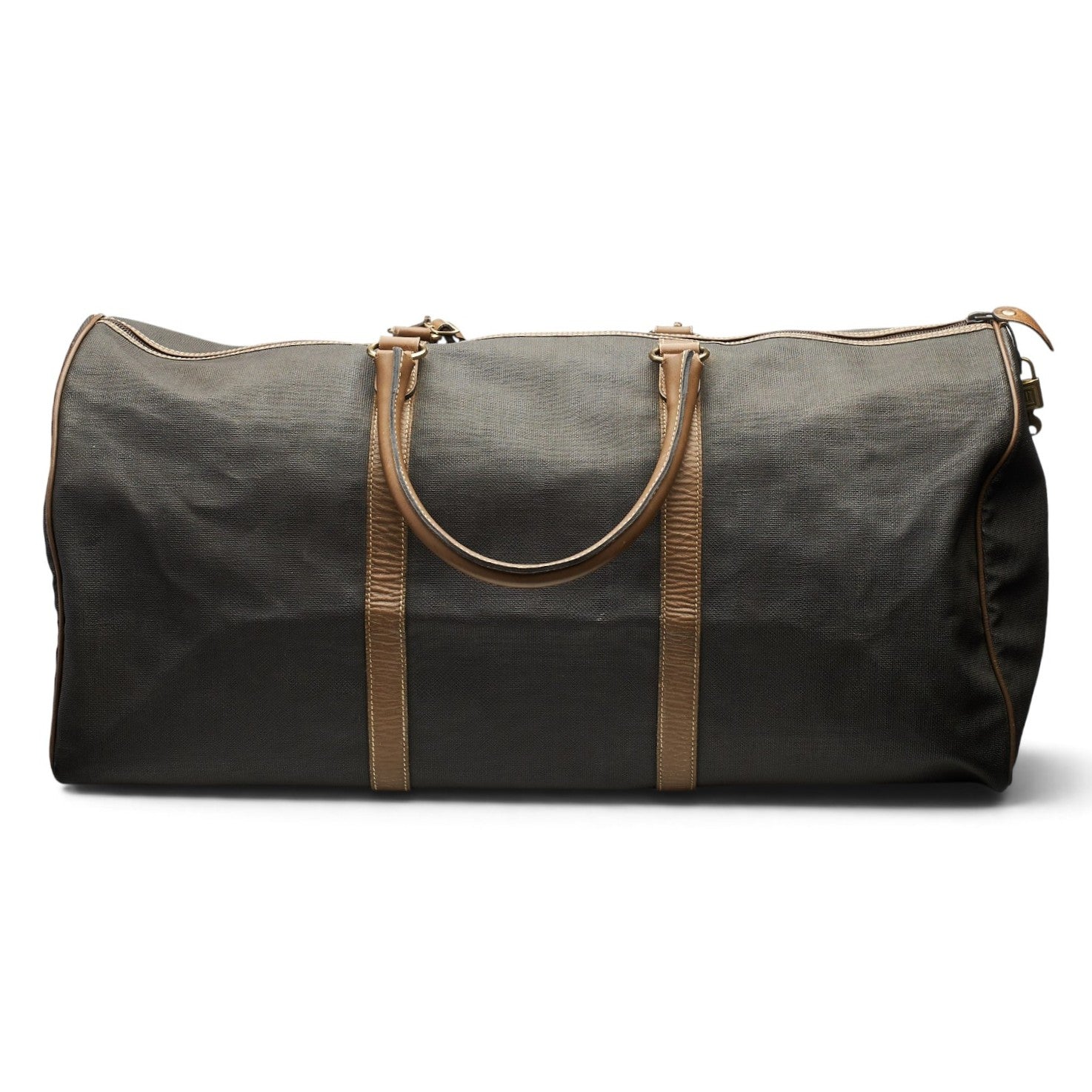 Dunhill sac voyage toile cirée marron grand 59,5 cm