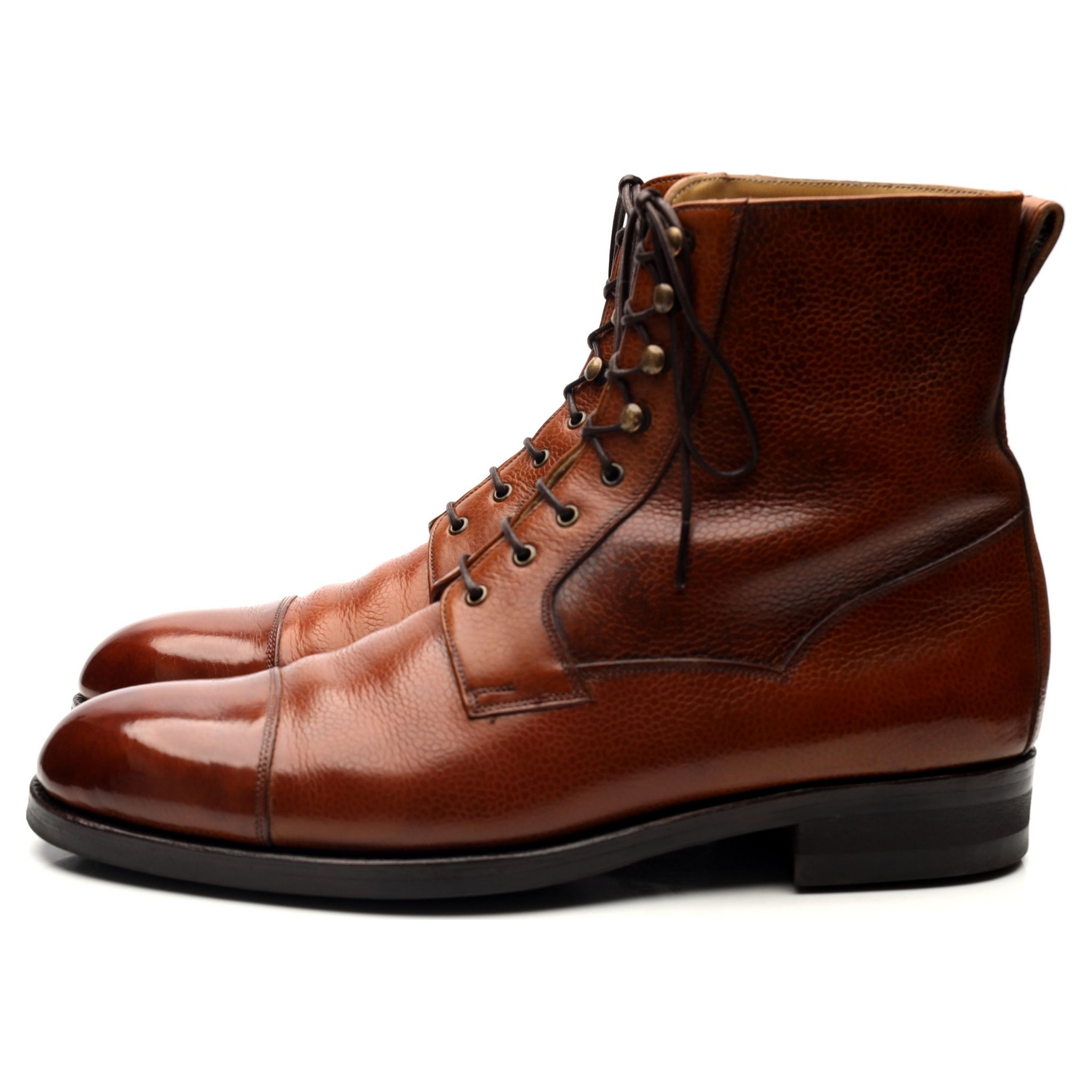 Vass Valway bottes cuir grain marron UK 9