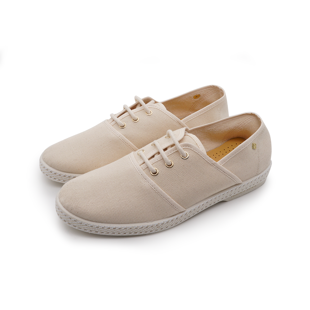 Rivieras 4012 lacets espadrilles toile beige coton