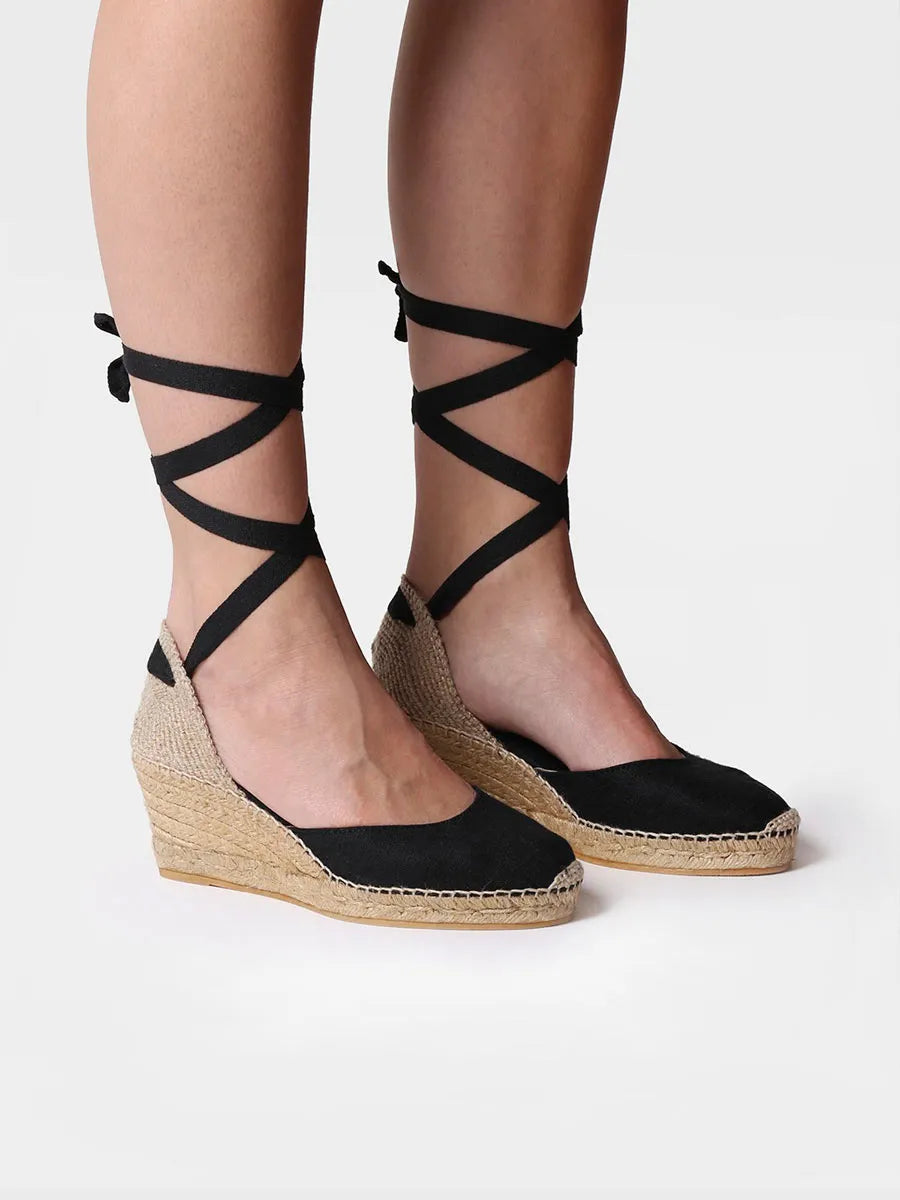 Toni Pons Calonge espadrilles compensées noires