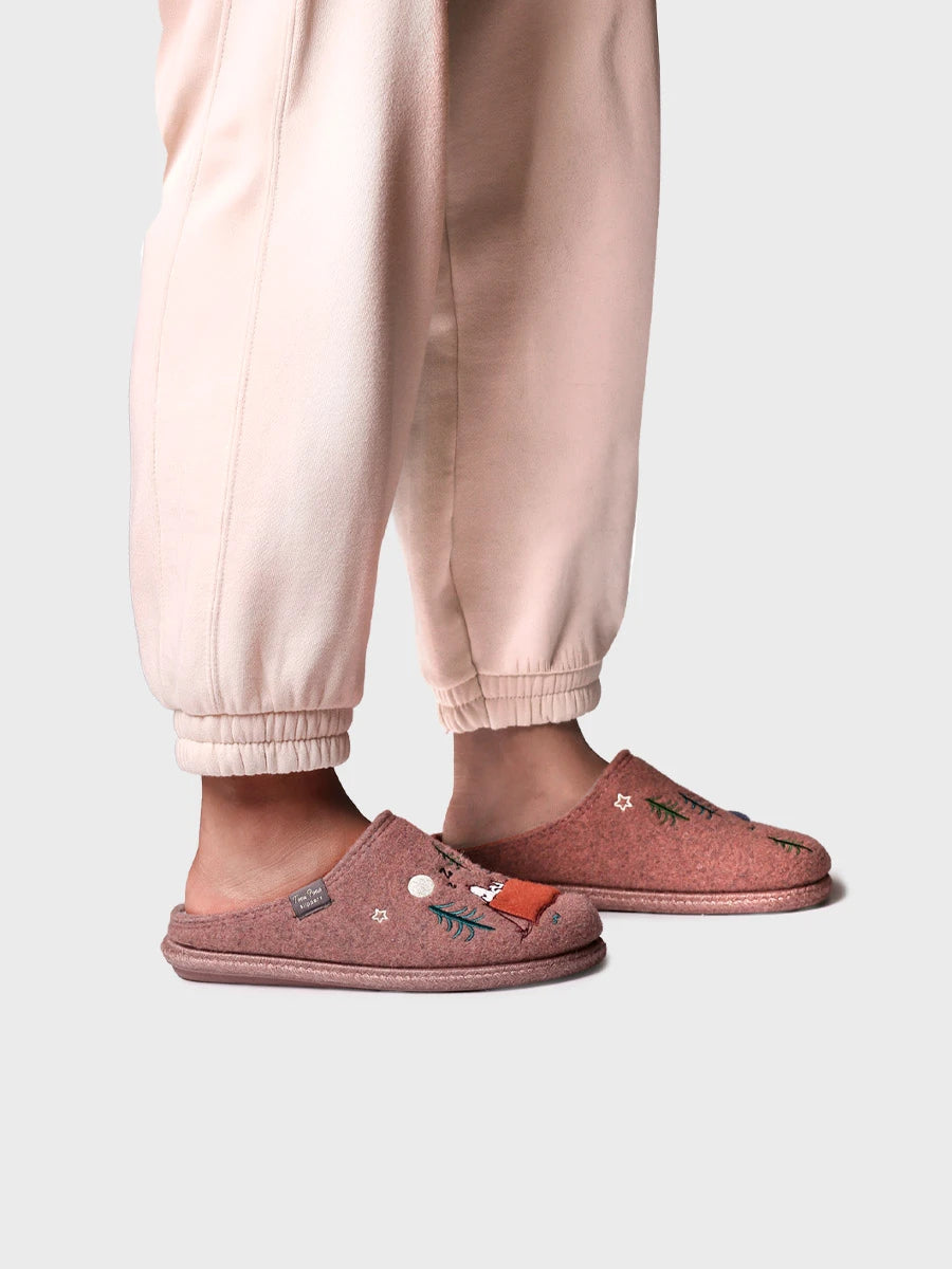 Toni Pons Snoopy chaussons femme feutre motif