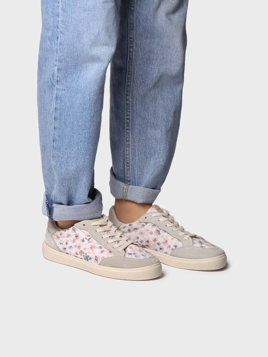 Toni Pons Ilda baskets femme toile fleurs écru