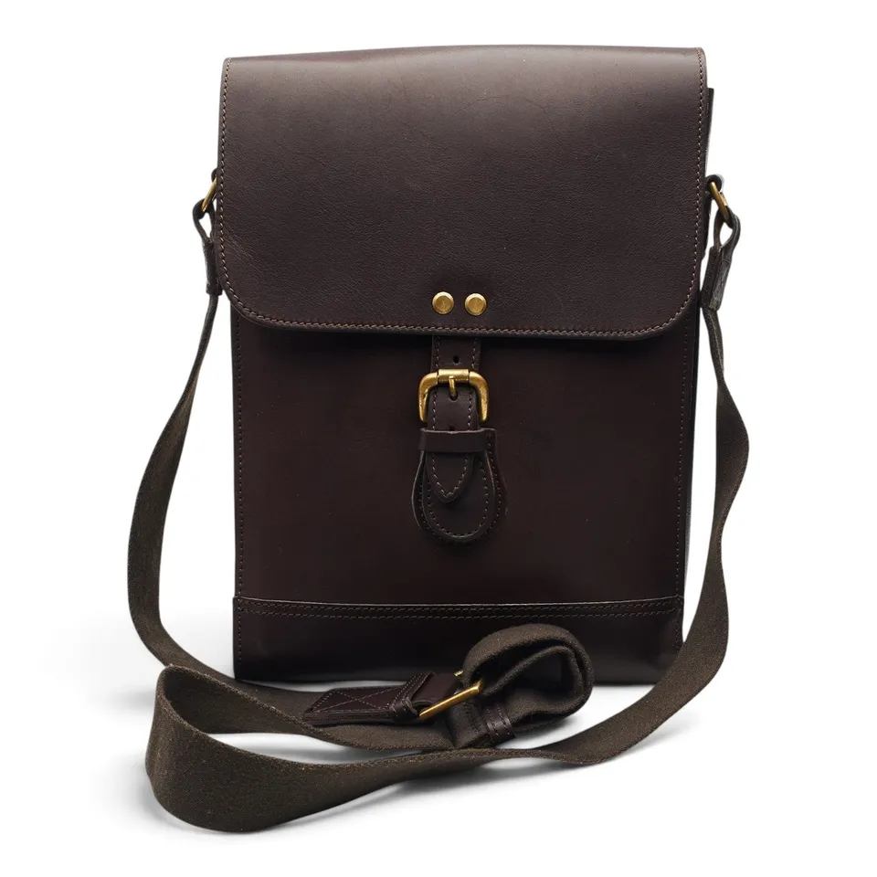 Tricker's Messenger Sacoche Cuir Marron Foncé
