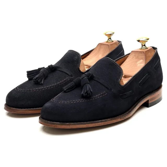 Loake Lincoln mocassin daim bleu UK 8
