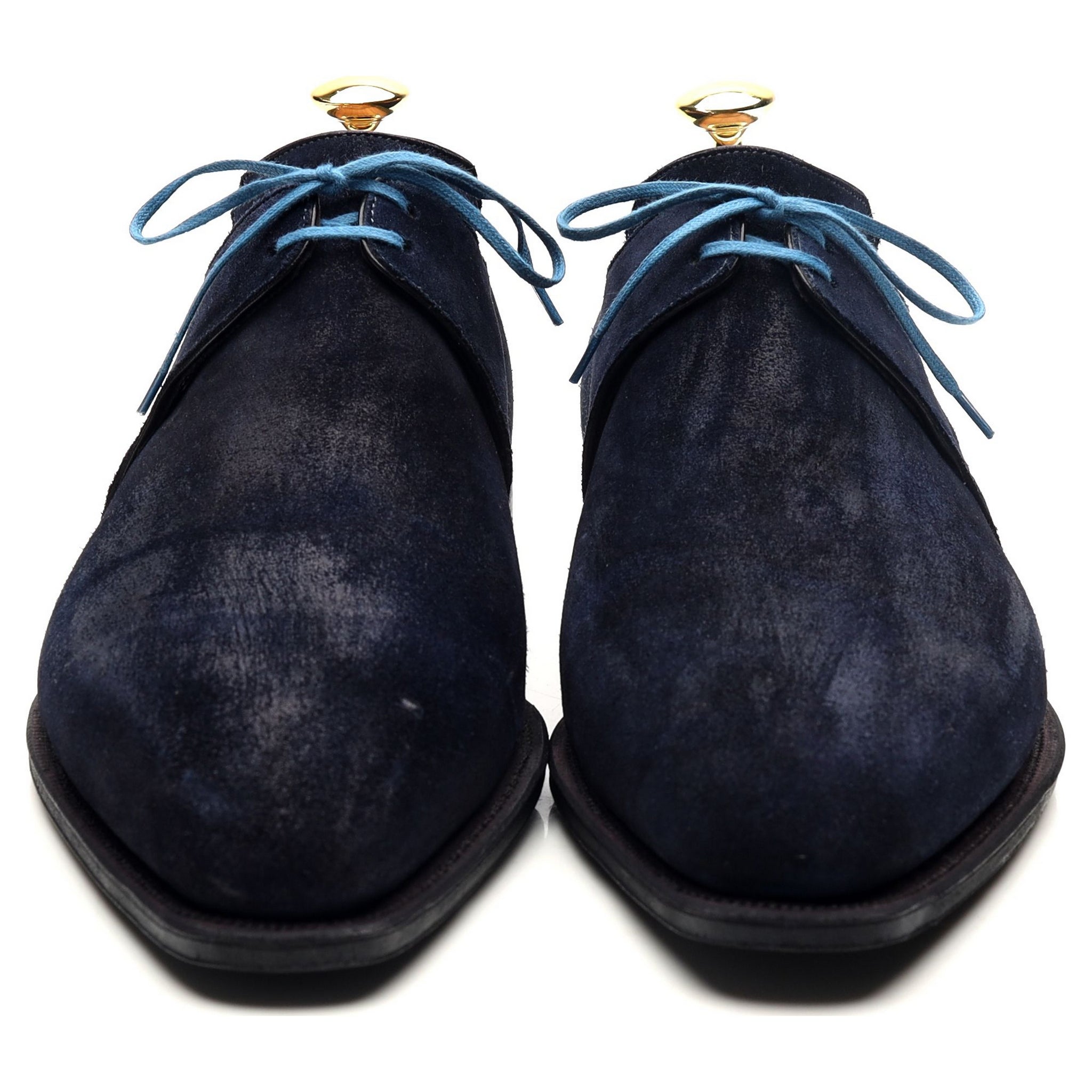 Corthay Arca derbys daim bleu marine UK 8