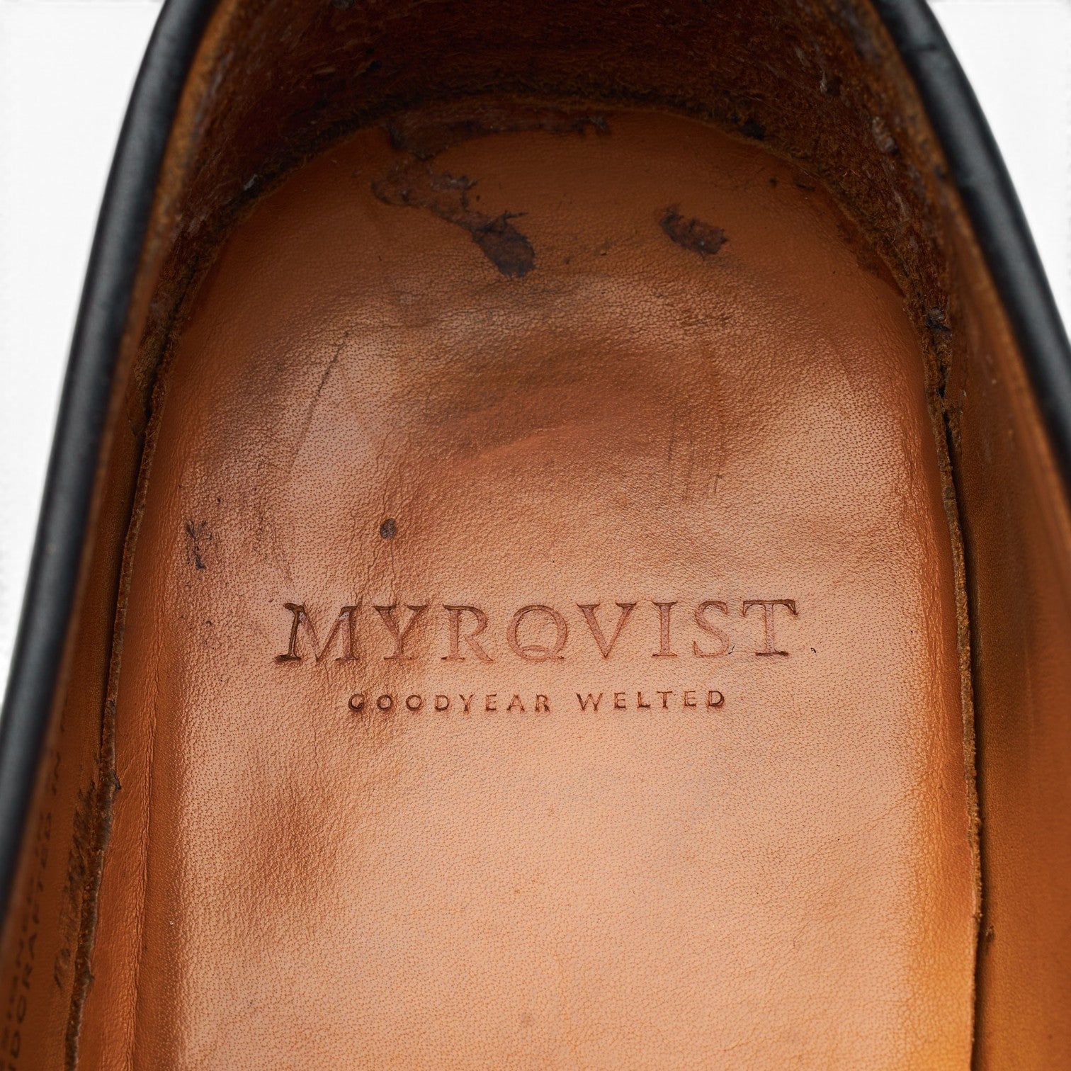 Myrqvist Stenhammar II mocassins cuir noir pointure UK 7.5
