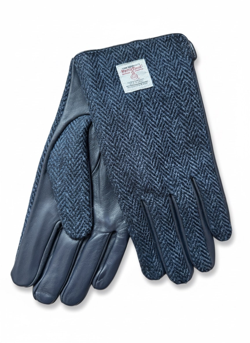 Malfroid gants cuir Harris Tweed