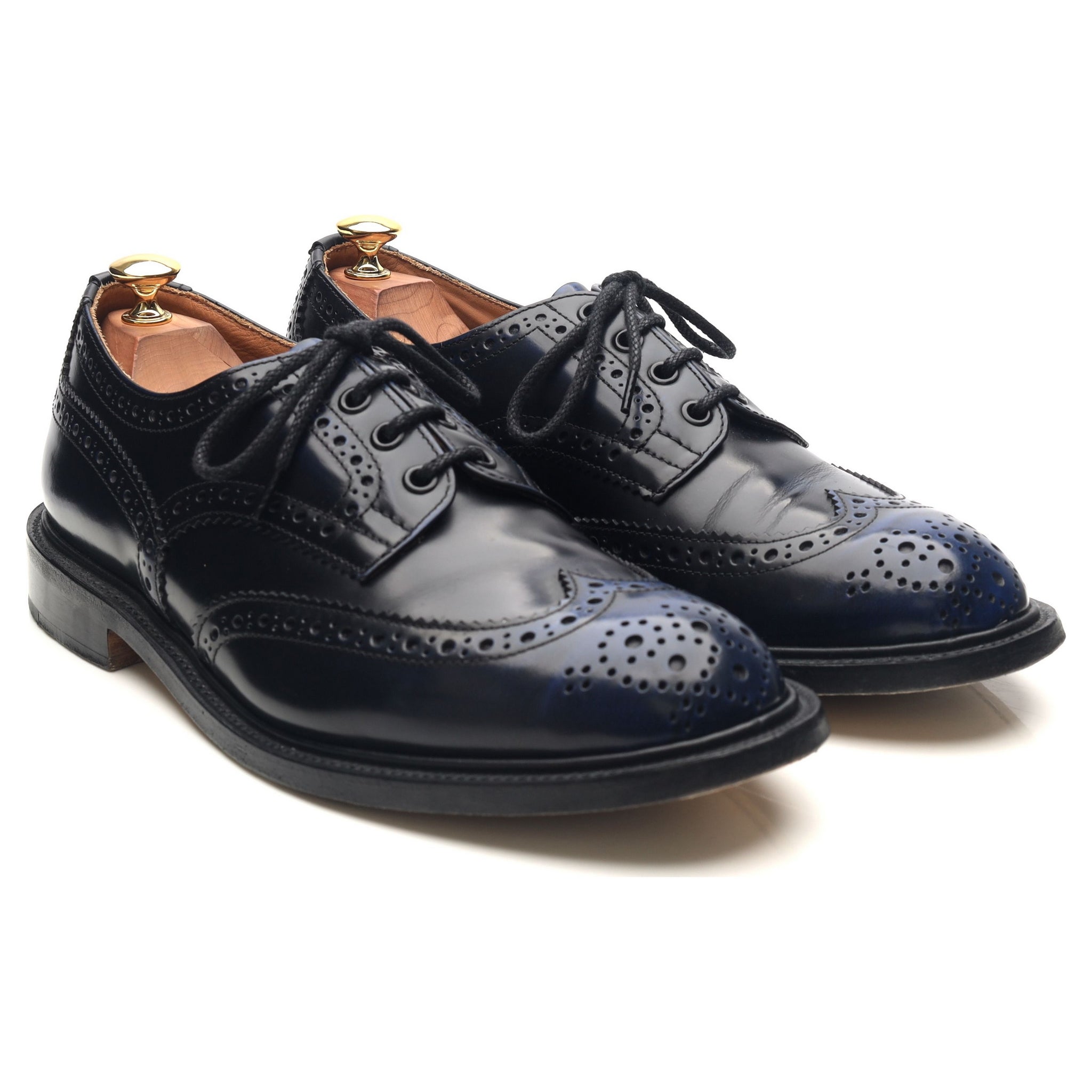 Tricker's Bourton derby cuir bleu marine UK 9.5