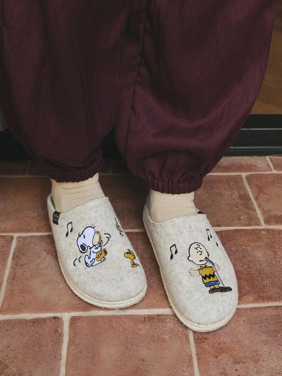 Toni Pons Snoopy chausson feutre femme motif Snoopy
