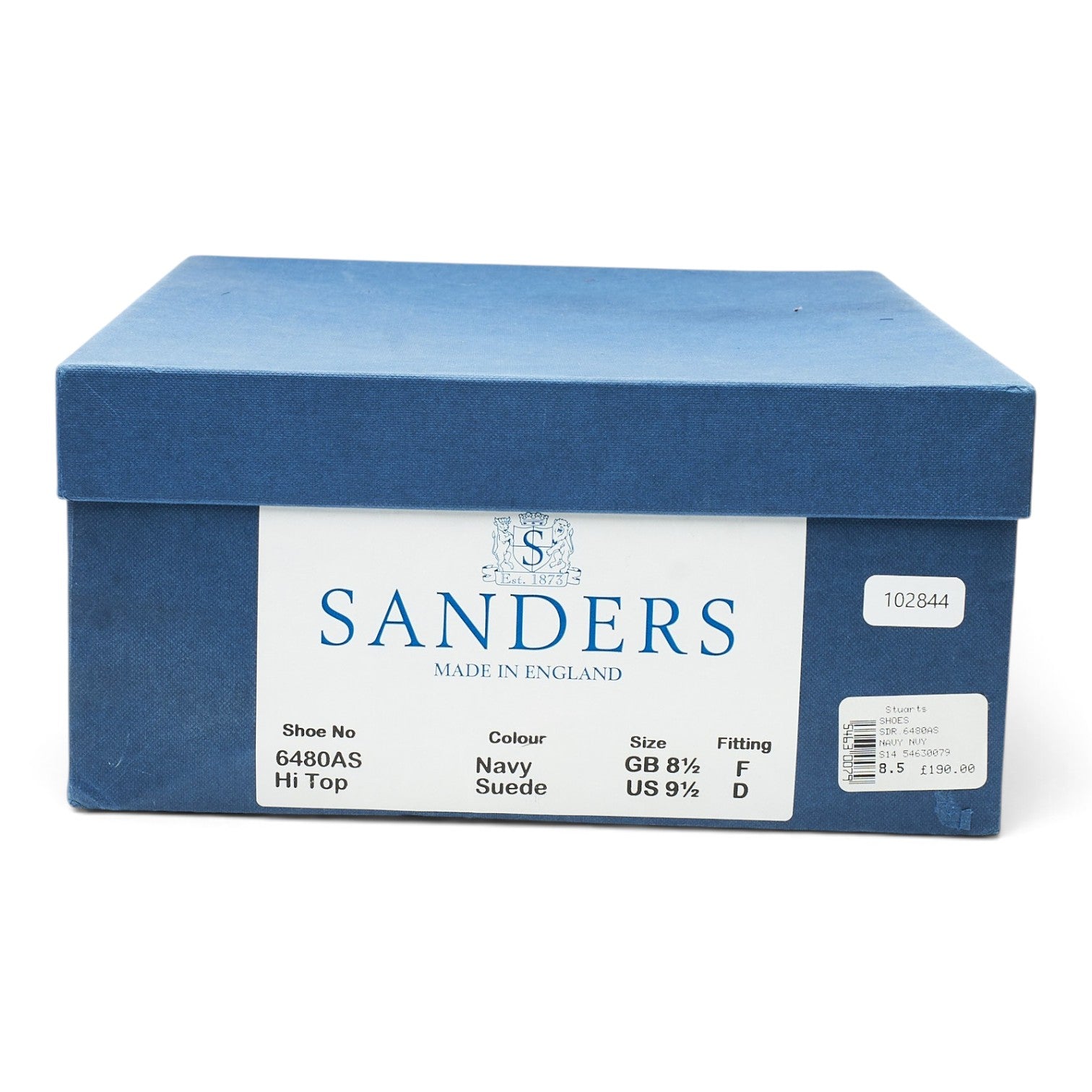Sanders Hi-Top bottines chukka daim bleu UK 8.5