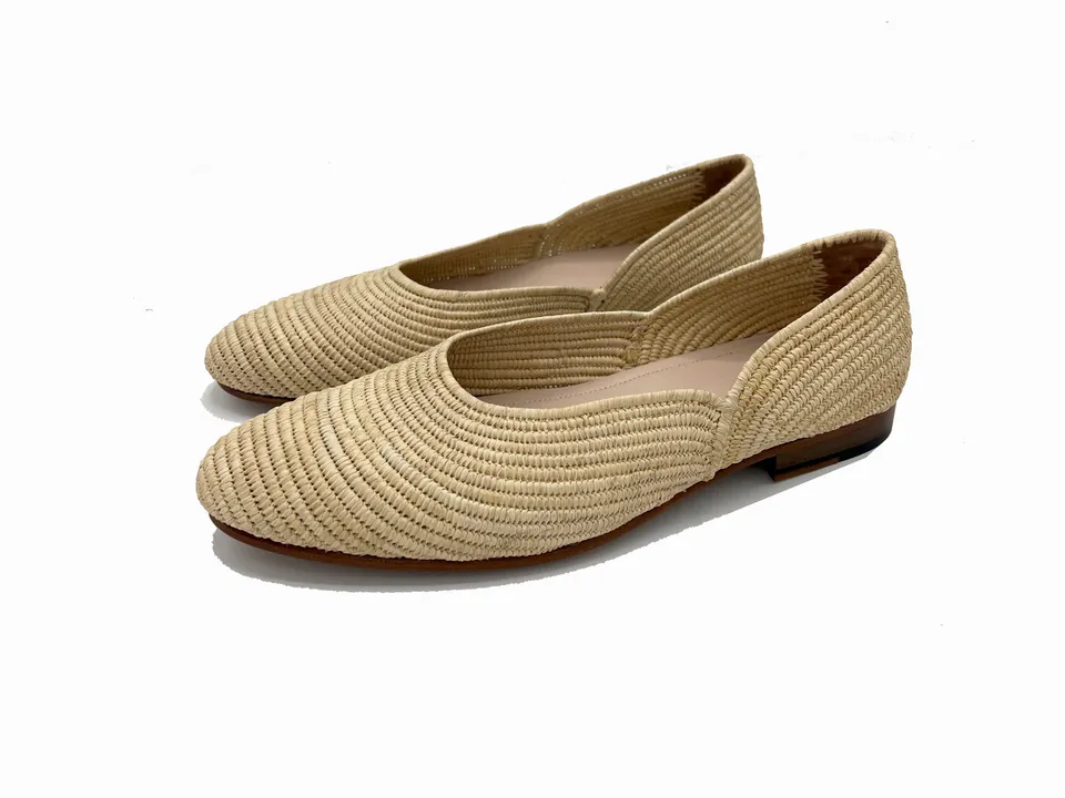 Contre-Allée Idoukan mocassin homme raphia naturel pointure 42