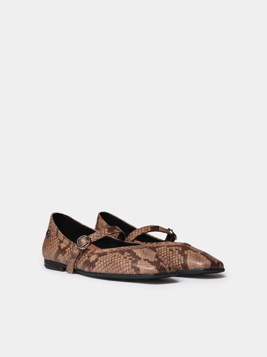 Toni Pons Marian-PI babies cuir effet serpent plates