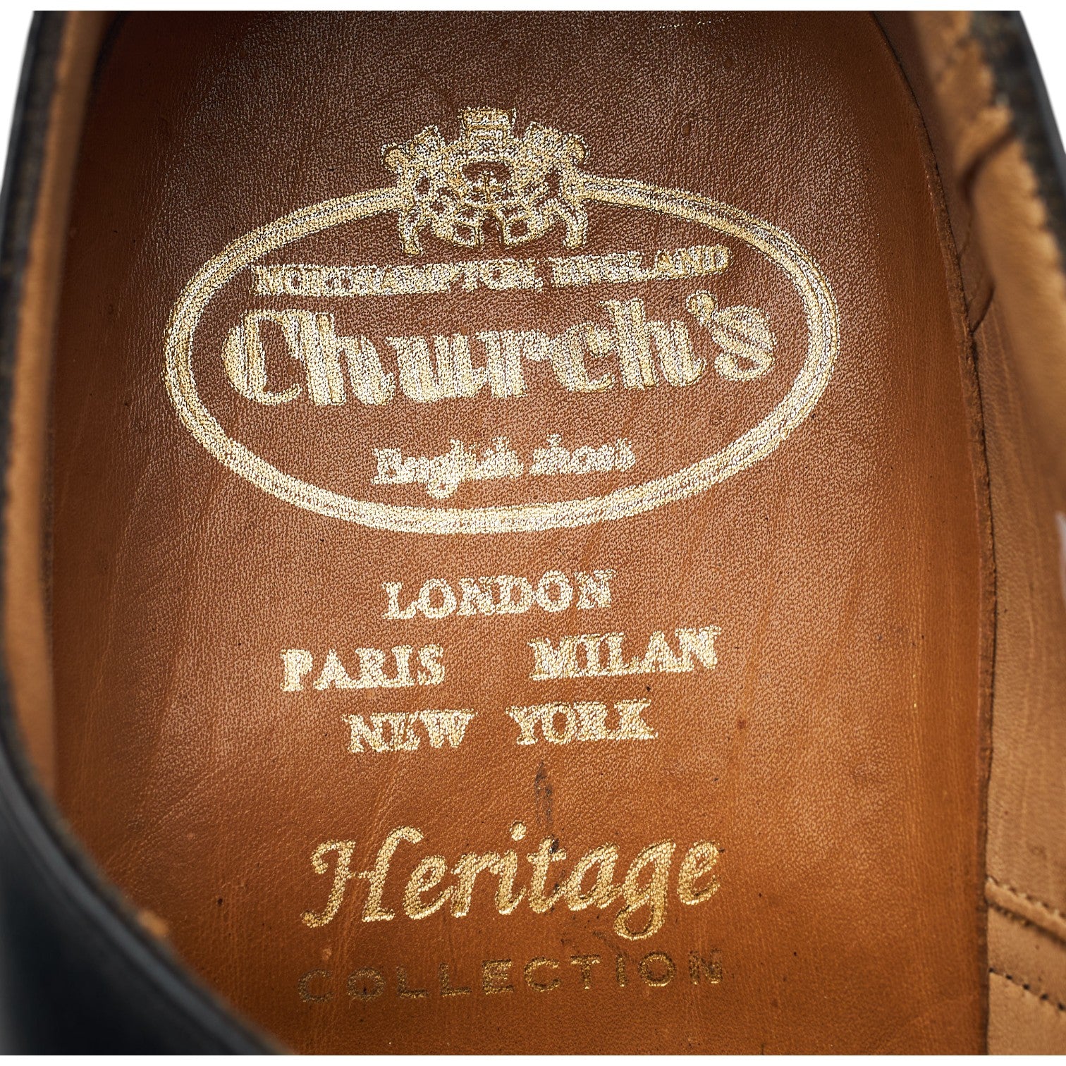 Church's Osborne oxford cuir noir bout droit UK 6