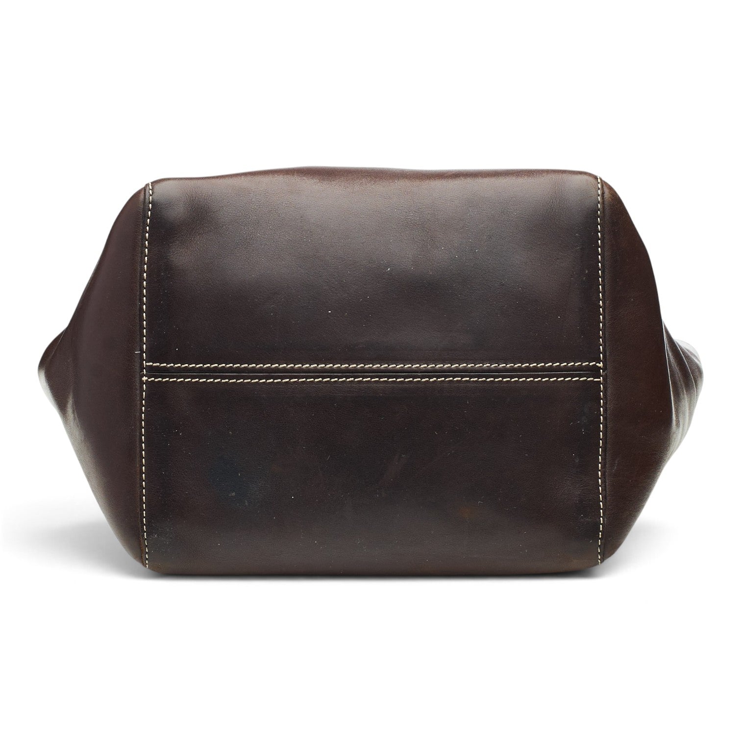 Loro Piana sac cabas cuir marron 28 cm