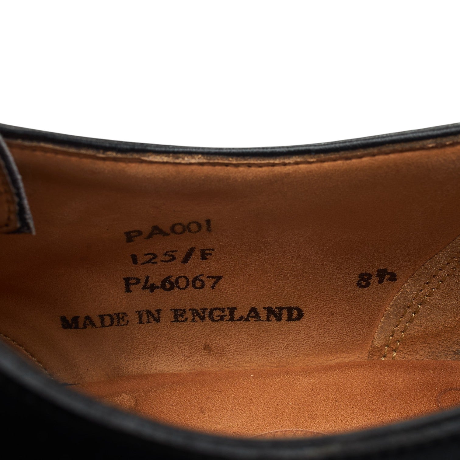 Cheaney PA001 derby cuir noir pointure UK 8.5