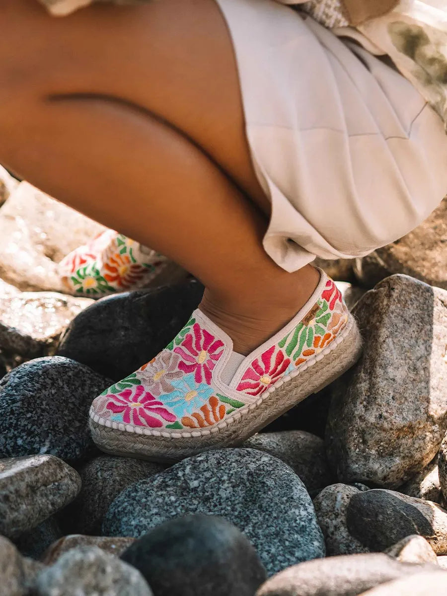 Toni Pons Pola espadrille femme coton brodé multicolore