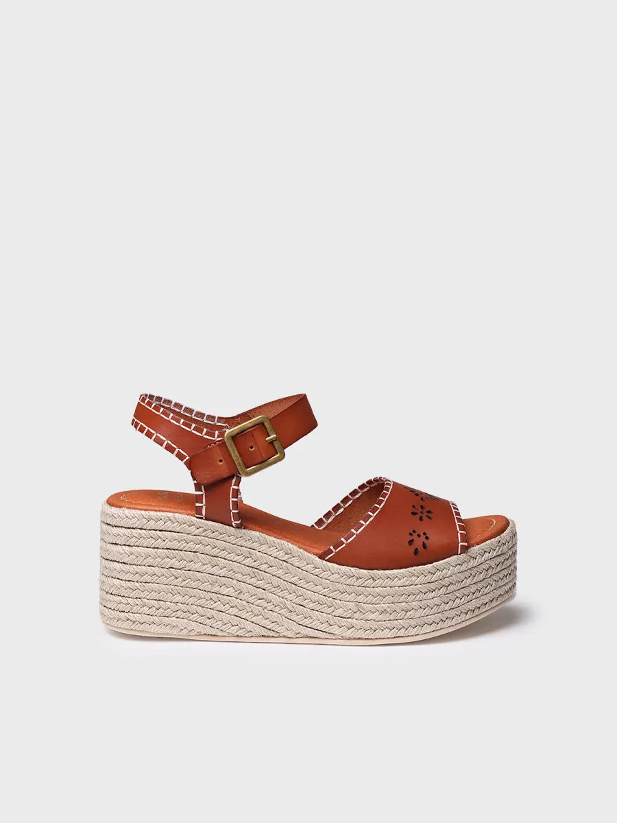 Toni Pons Joana espadrille cuir compensée 7 cm