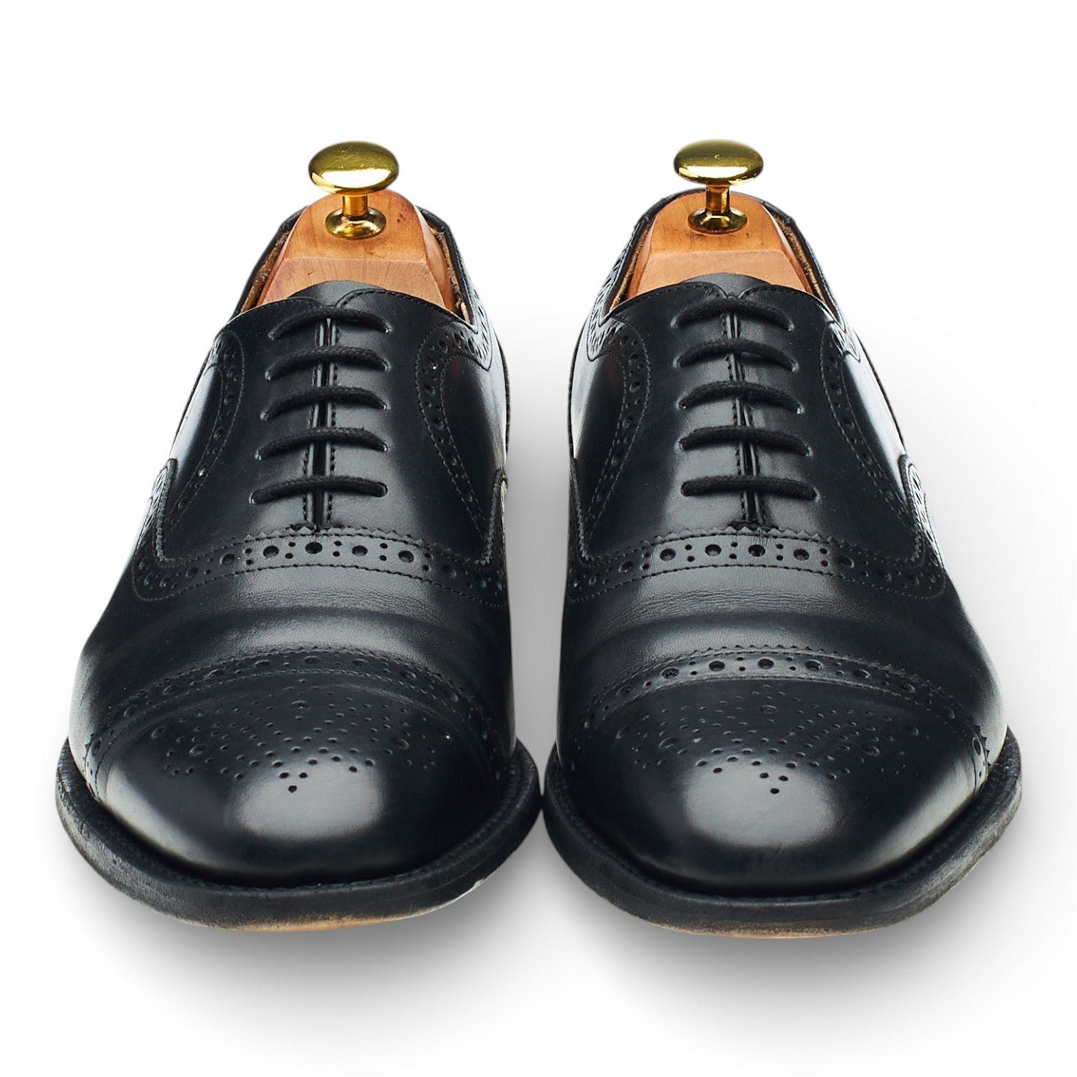 Charles Tyrwhitt richelieu cuir noir UK 8.5 perforé