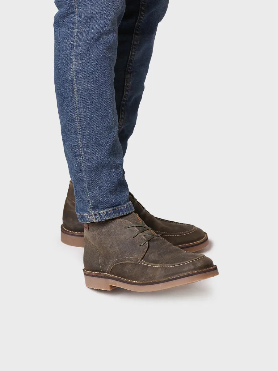 Toni Pons James-SW boots homme suède à lacets kaki