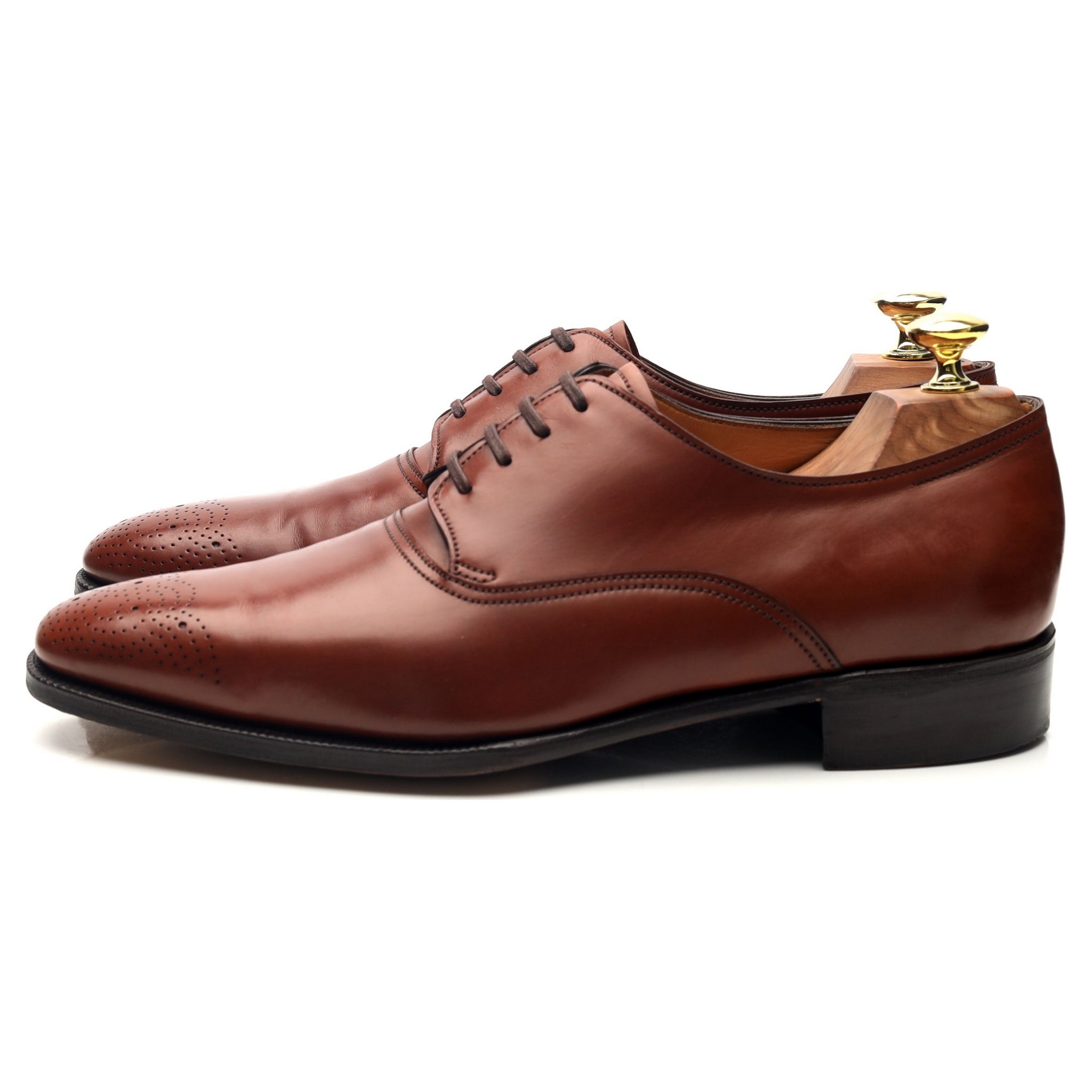 John Lobb Prestige Oakley derbies cuir marron UK 7,5