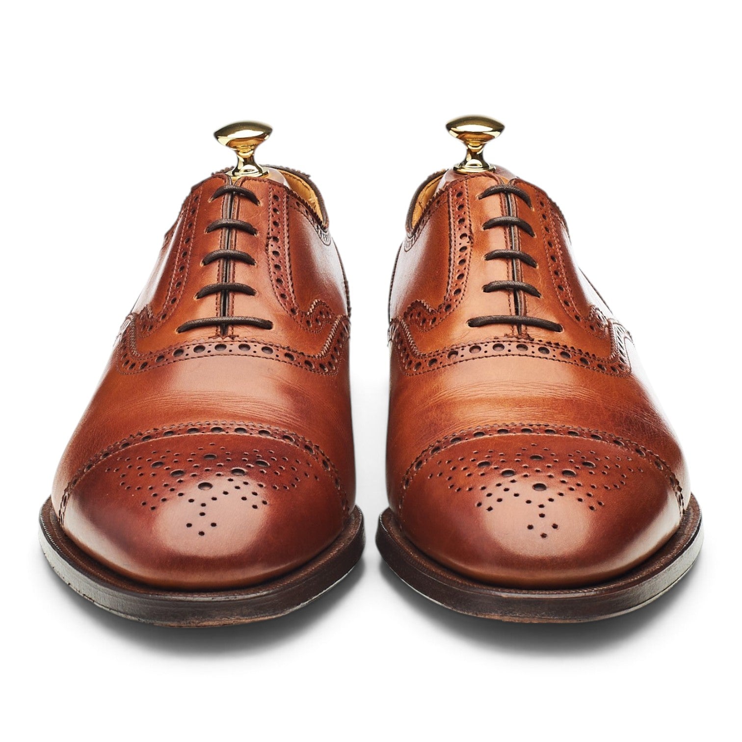 Gordon Scott Broker richelieu brogue cuir marron UK 9