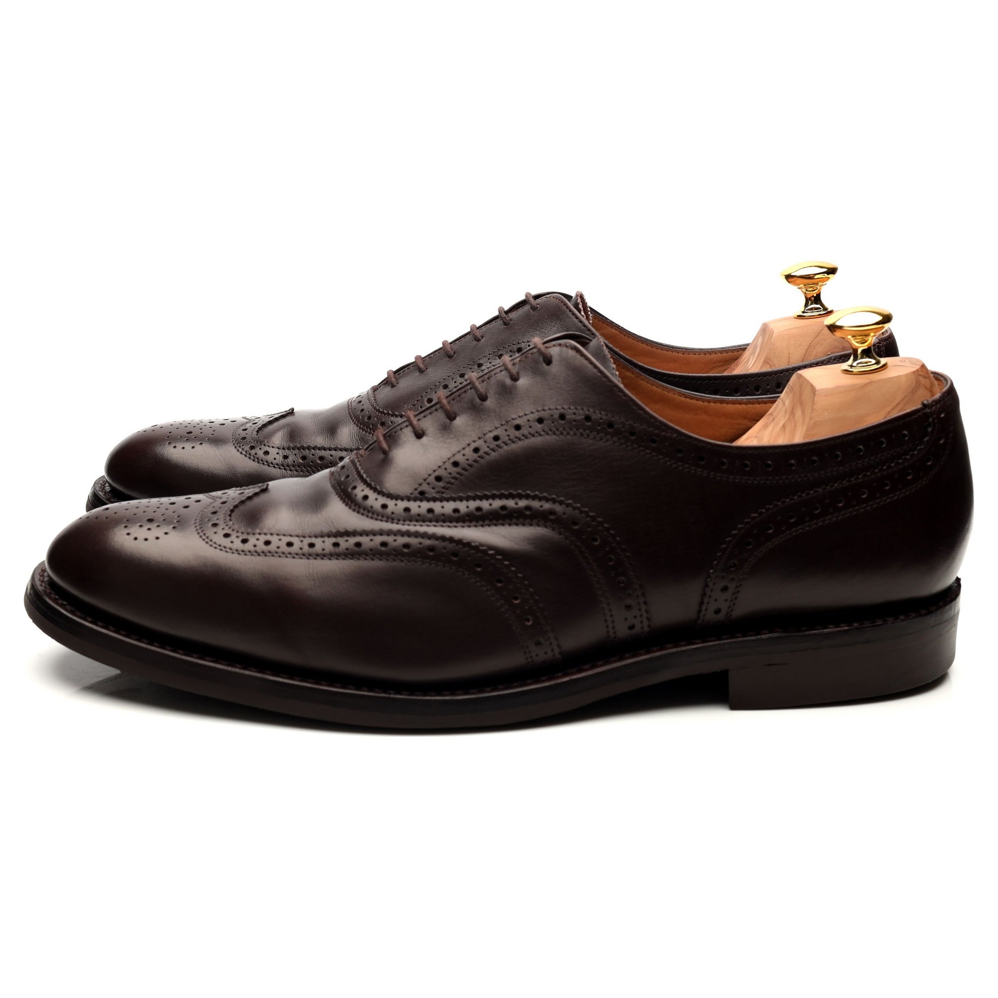 Sanders Oslo brogues cuir marron UK 12 semelle gomme