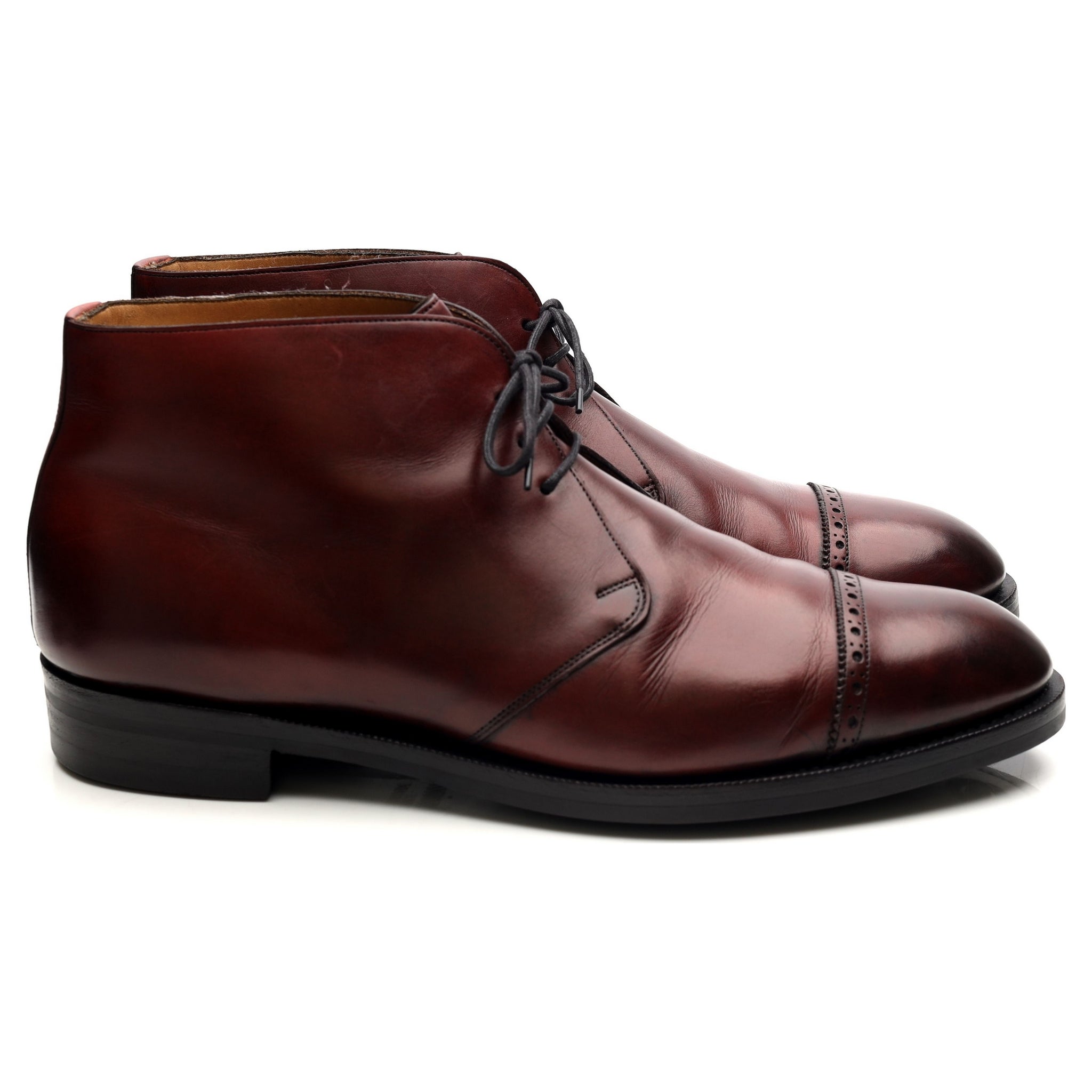 Edward Green Lomond boots chukka cuir bordeaux UK 11