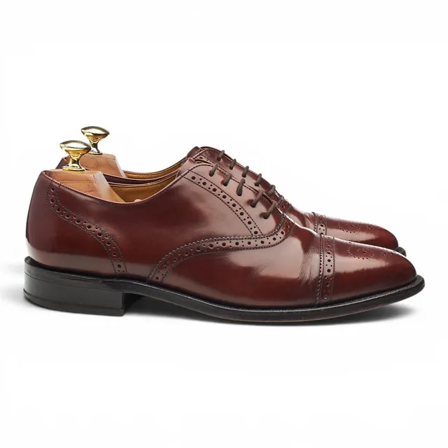 Barker Alfred oxford brogues cuir marron 7.5 large