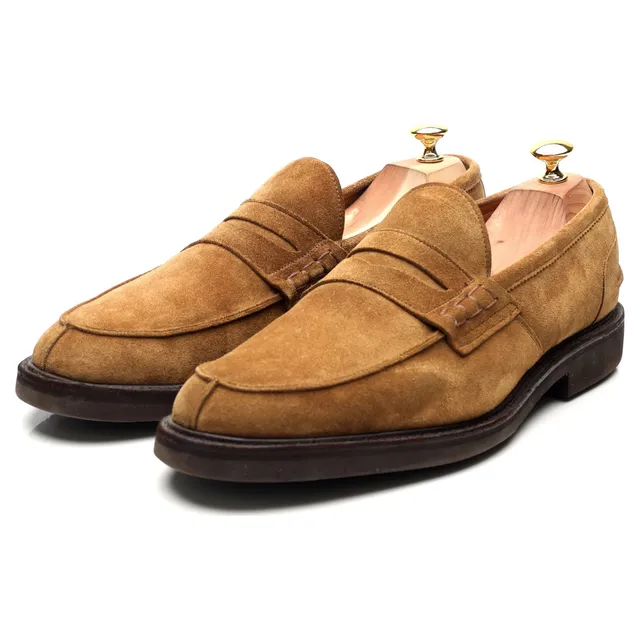 Tricker's James mocassins suède sable UK 11
