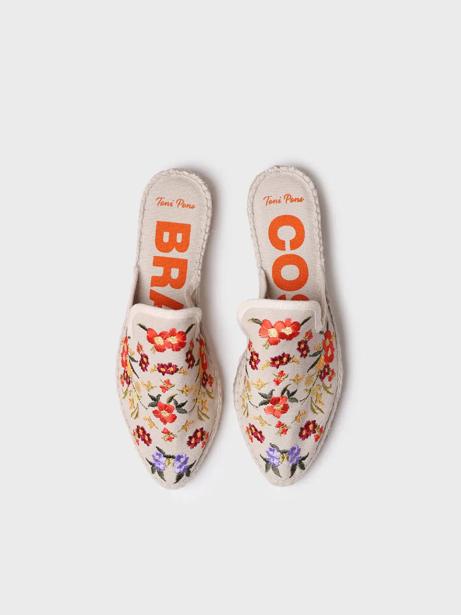Toni Pons Culip espadrille brodée toile jute