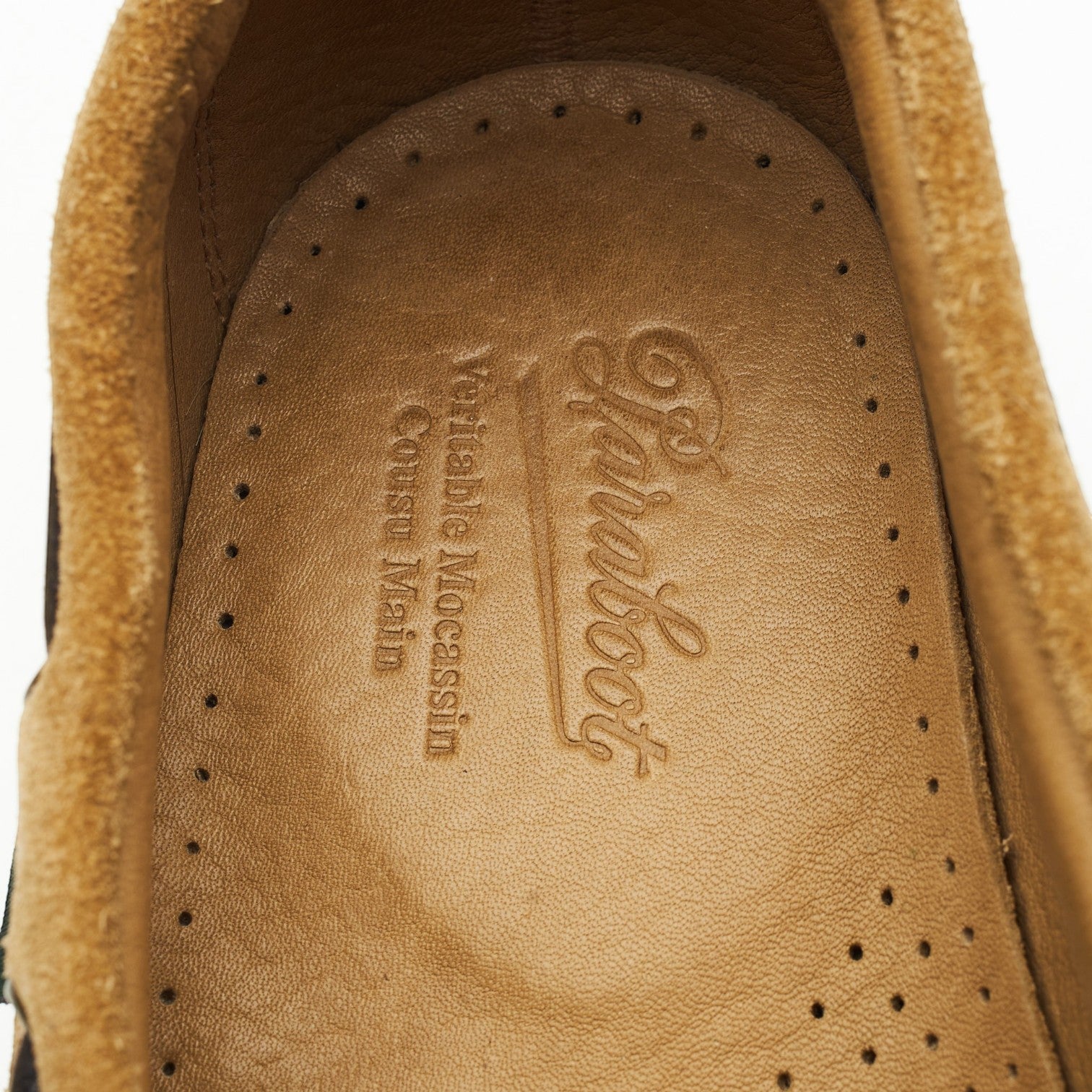 Paraboot Barth chaussures bateau suède beige UK 9.5