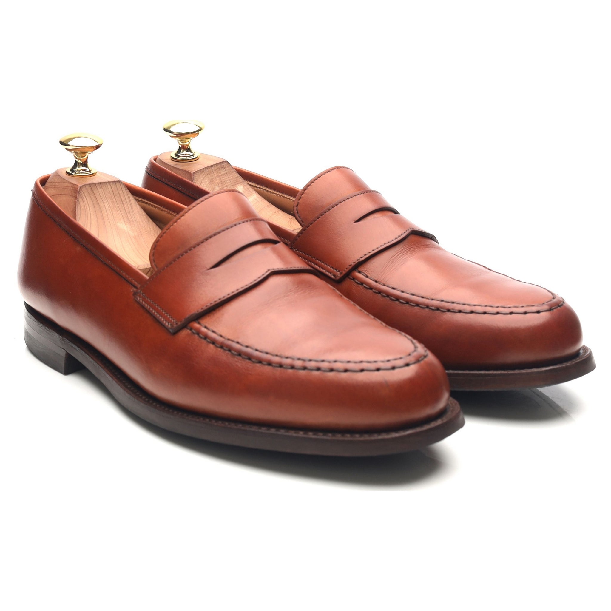 Crockett & Jones Boston mocassins marron cuir pointure 8.5