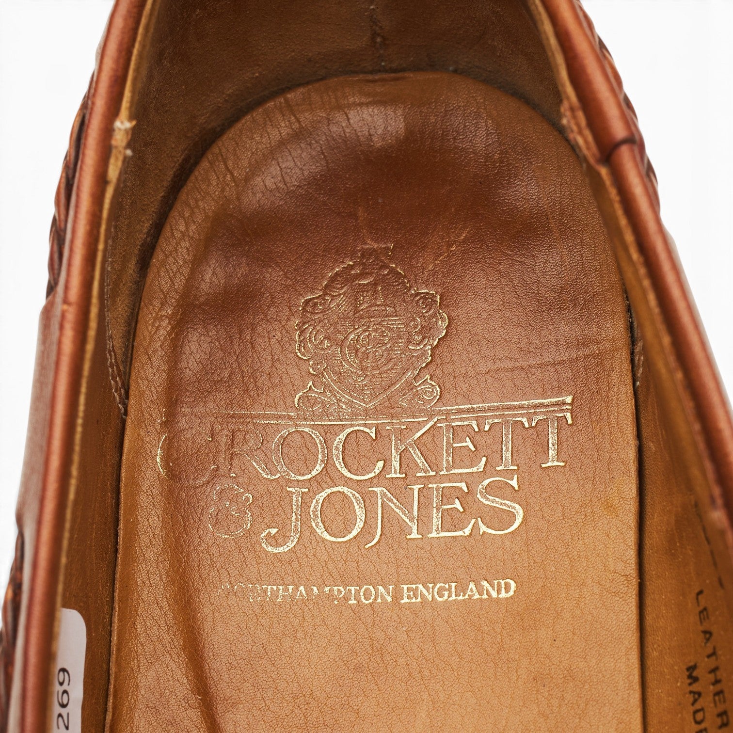Crockett & Jones Langham mocassin cuir camel pointure 6