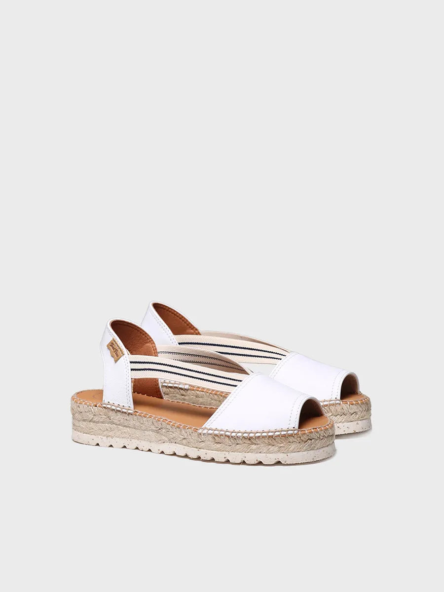 Toni Pons Estel-SW sandales compensées jute blanc