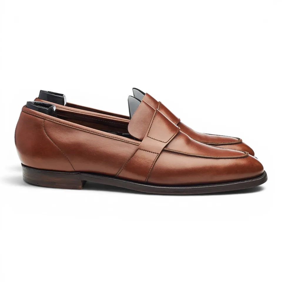 George Cleverley Mocassin cuir marron pointure UK 7 sangle