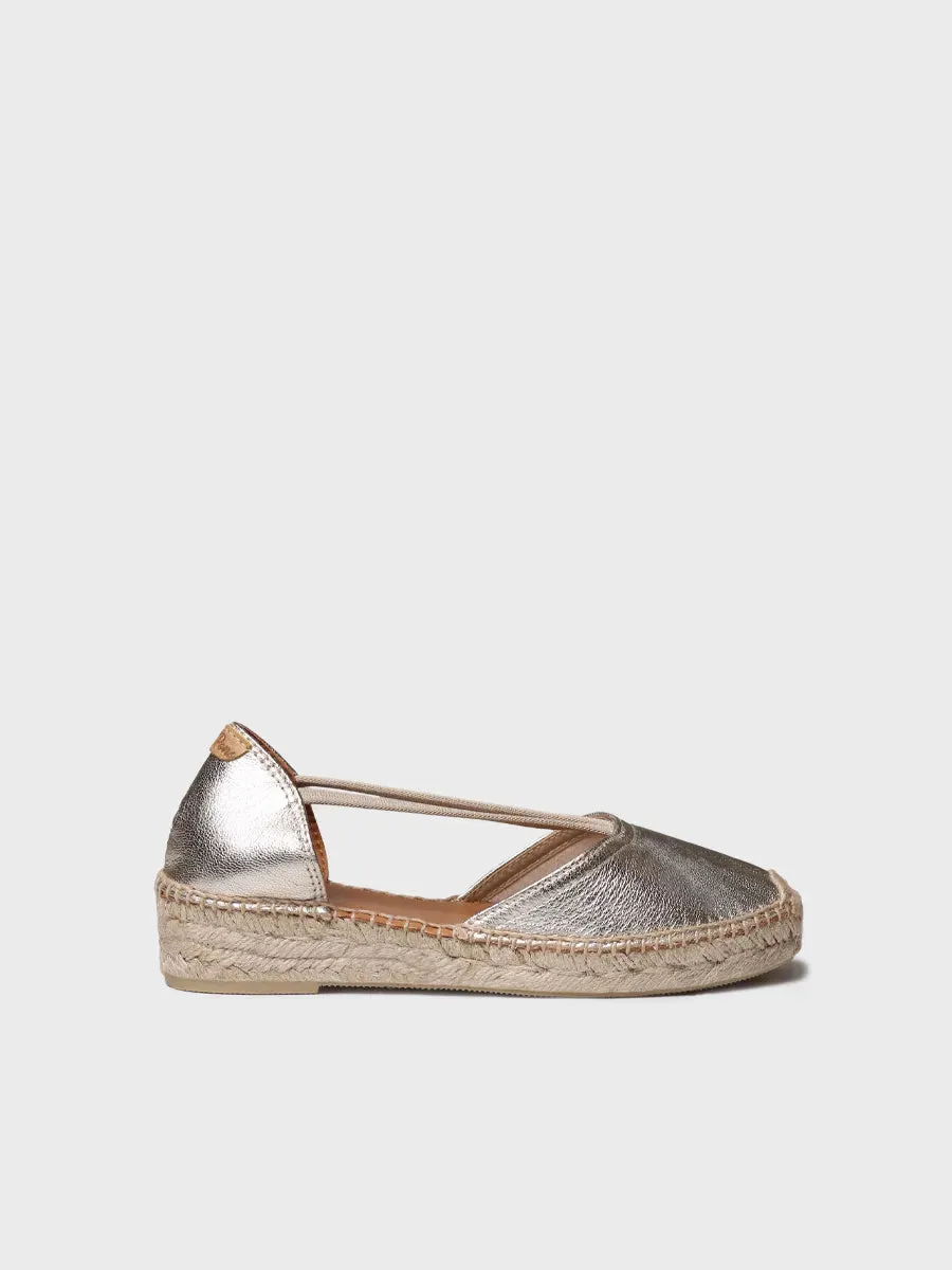Toni Pons Erla-P espadrille cuir bride platine