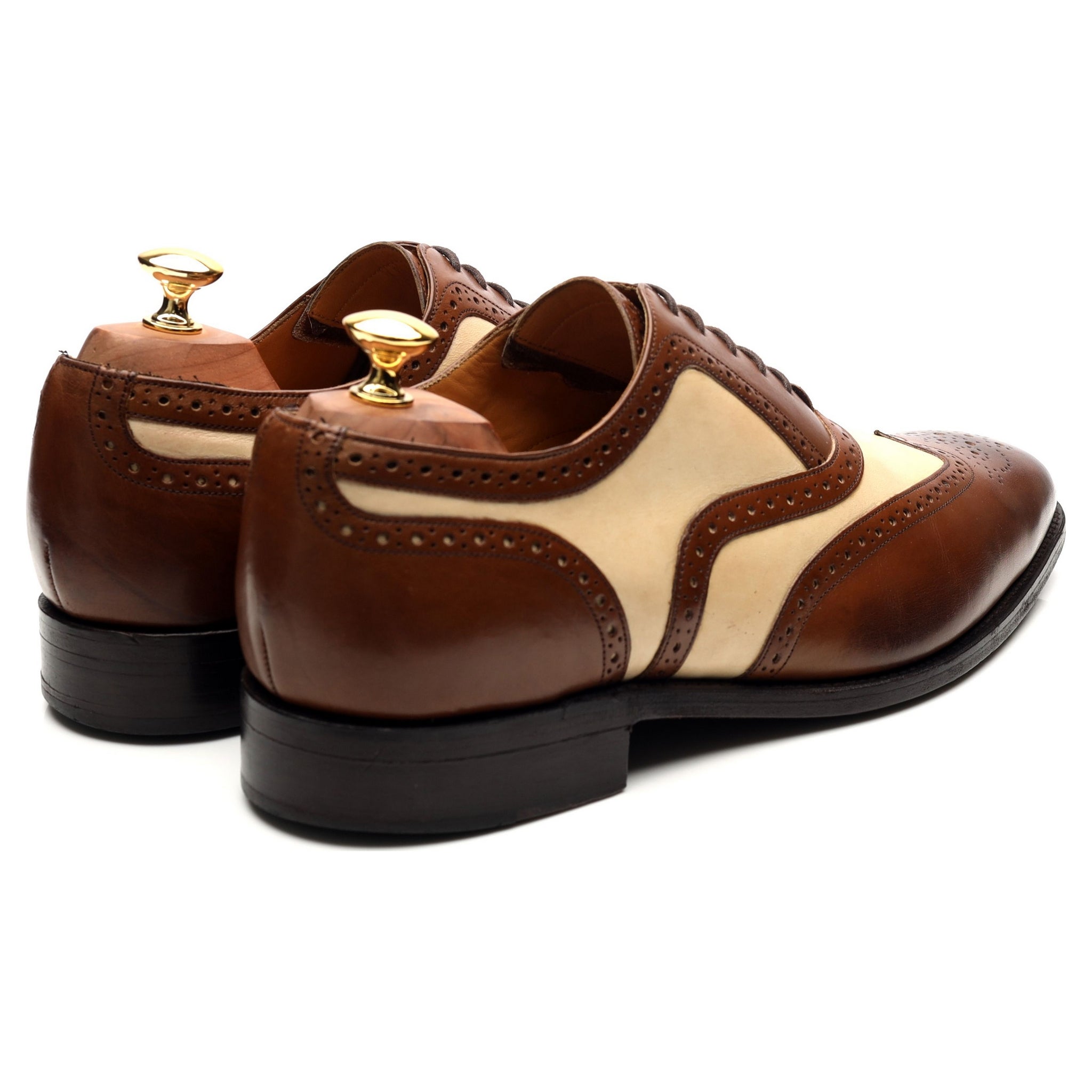 Barker Cambridge richelieu cuir marron beige pointure 9,5