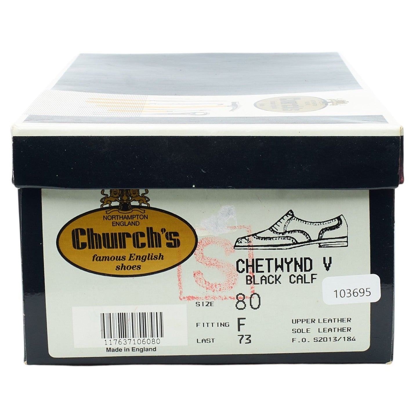 Church's Chetwynd richelieu cuir noir UK 8