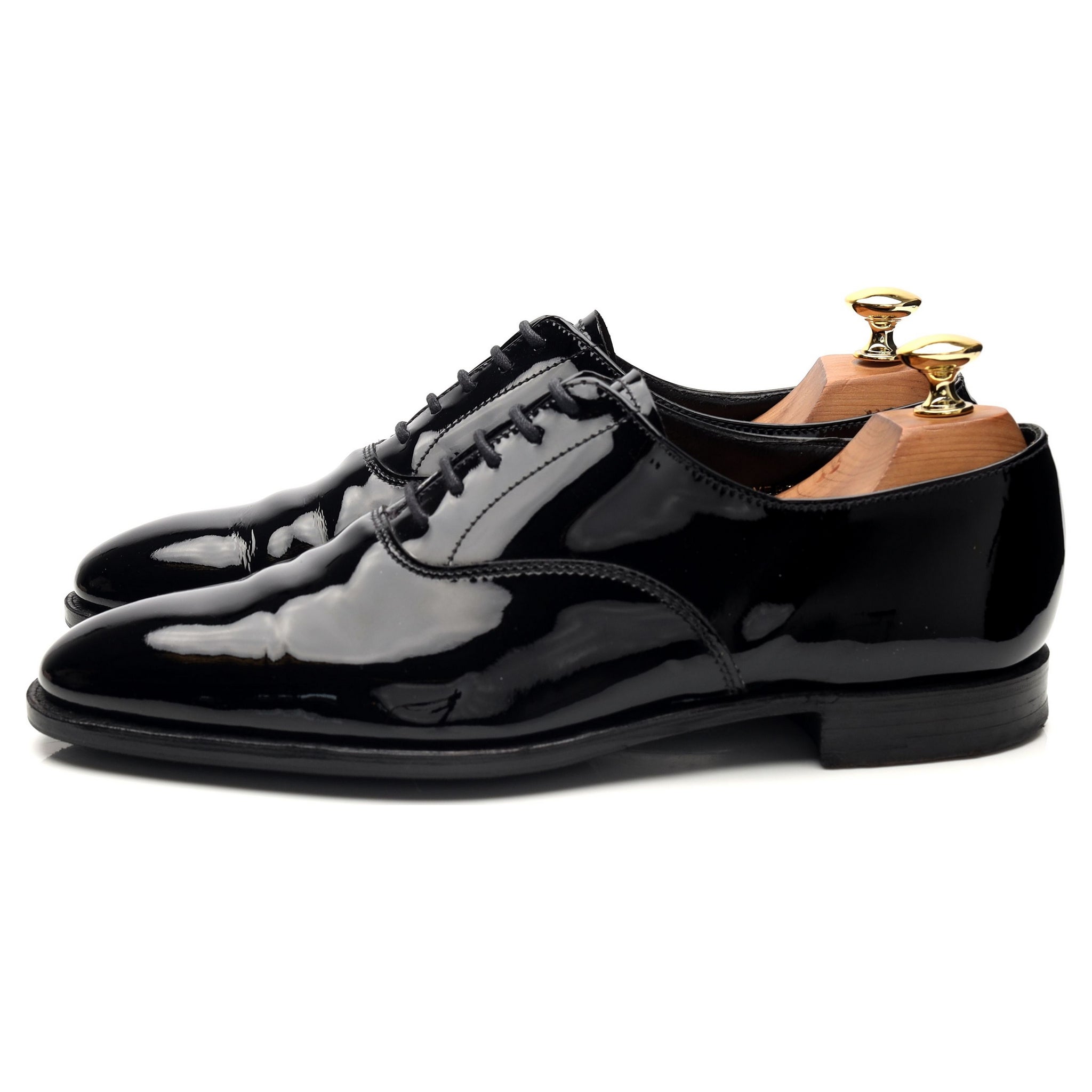 Crockett & Jones Overton richelieu verni noir UK 6.5