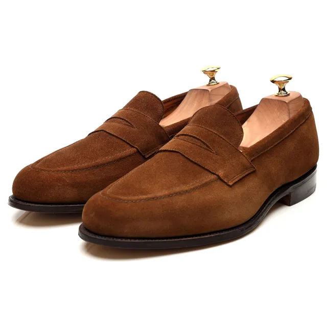 Tricker's Harvard mocassins daim marron pointure UK 10,5