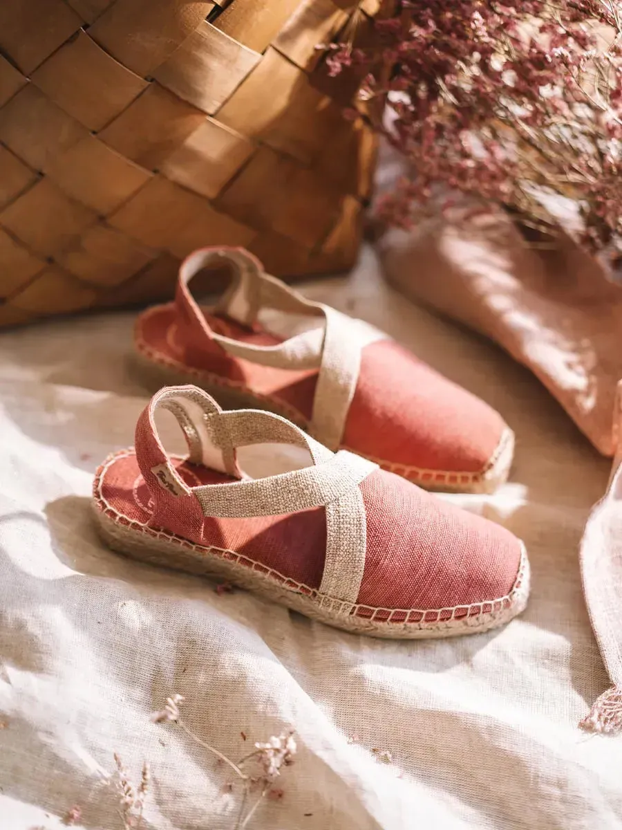 Toni Pons Verdi-V espadrilles toile coton vegan blush