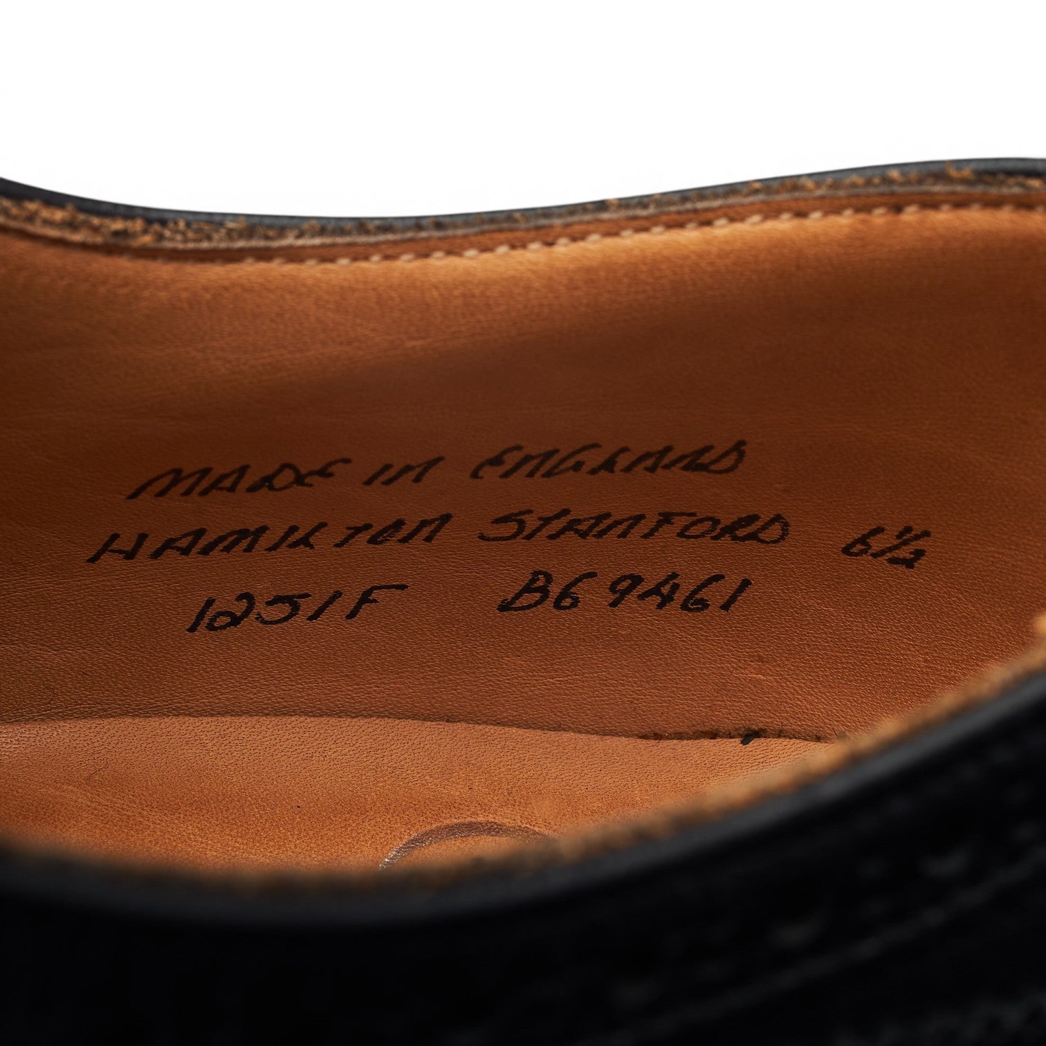 Bodileys Hamilton Stanford Oxford cuir noir 6.5 UK