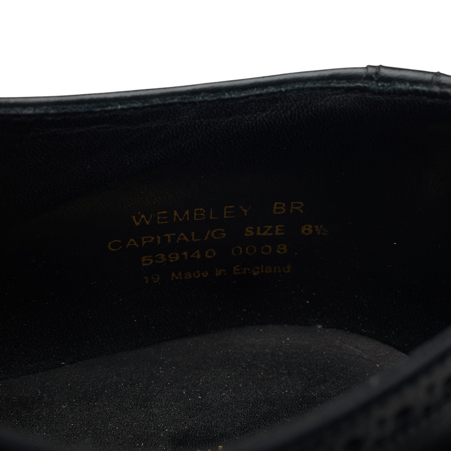 Loake 1880 Wembley derby brogues cuir noir UK 8.5 G
