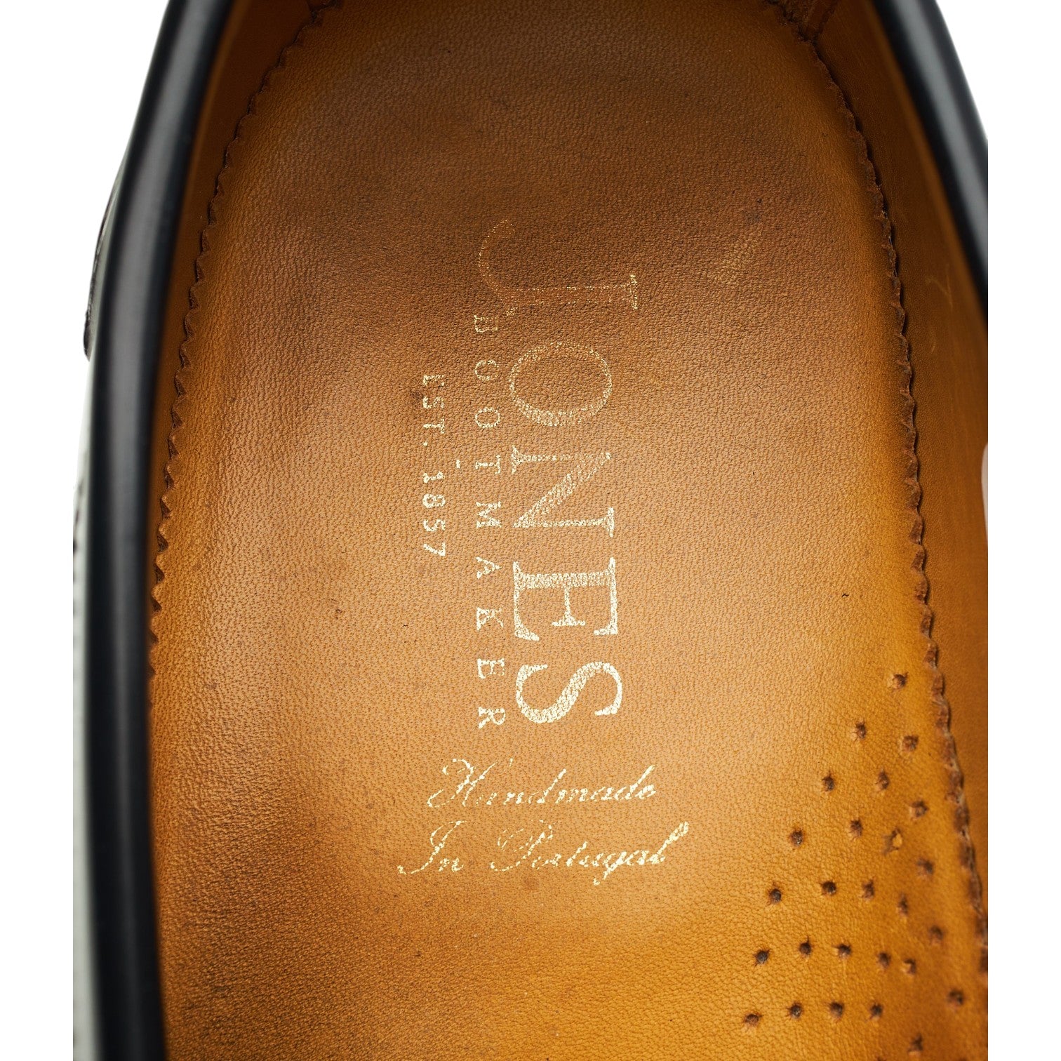 Jones Bootmaker Chorleywood2 mocassin cuir noir UK 8