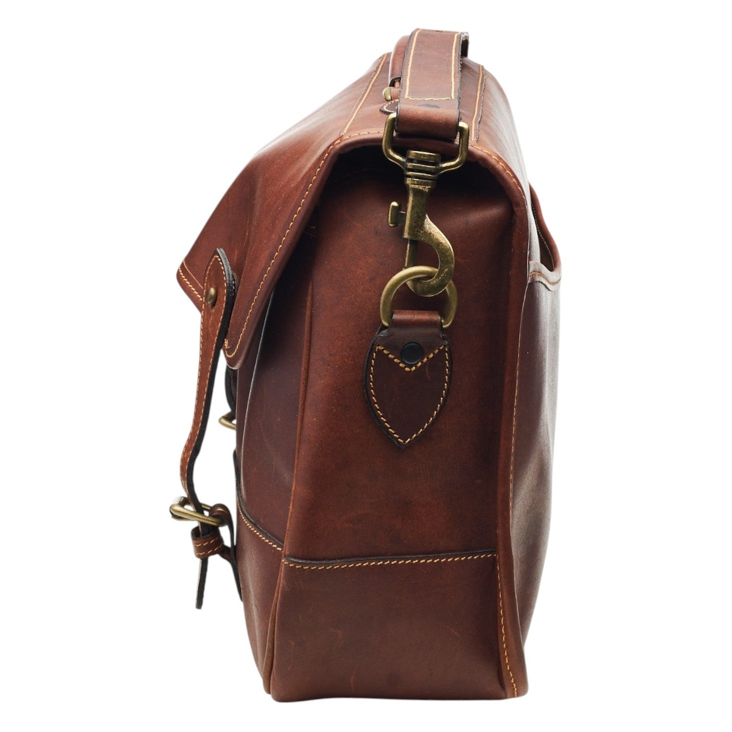 Tusting Small Clipper cartable cuir marron