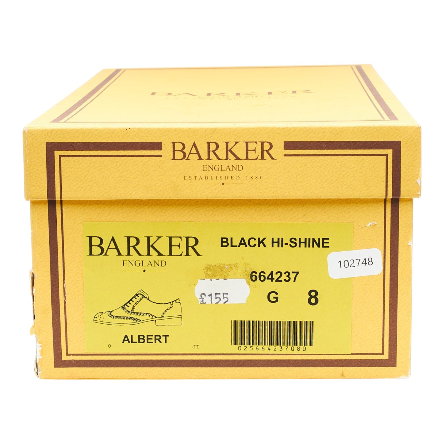 Barker Albert oxford cuir noir UK 8 semelle cuir